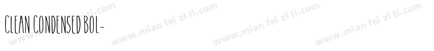 Clean Condensed Bol字体转换